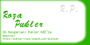 roza pukler business card